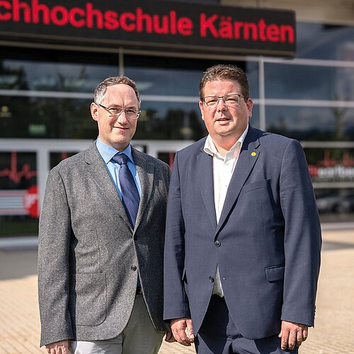 Stadtrat Christian Prober und der zukünftige Geschäftsführer der FH Martin Waiguny