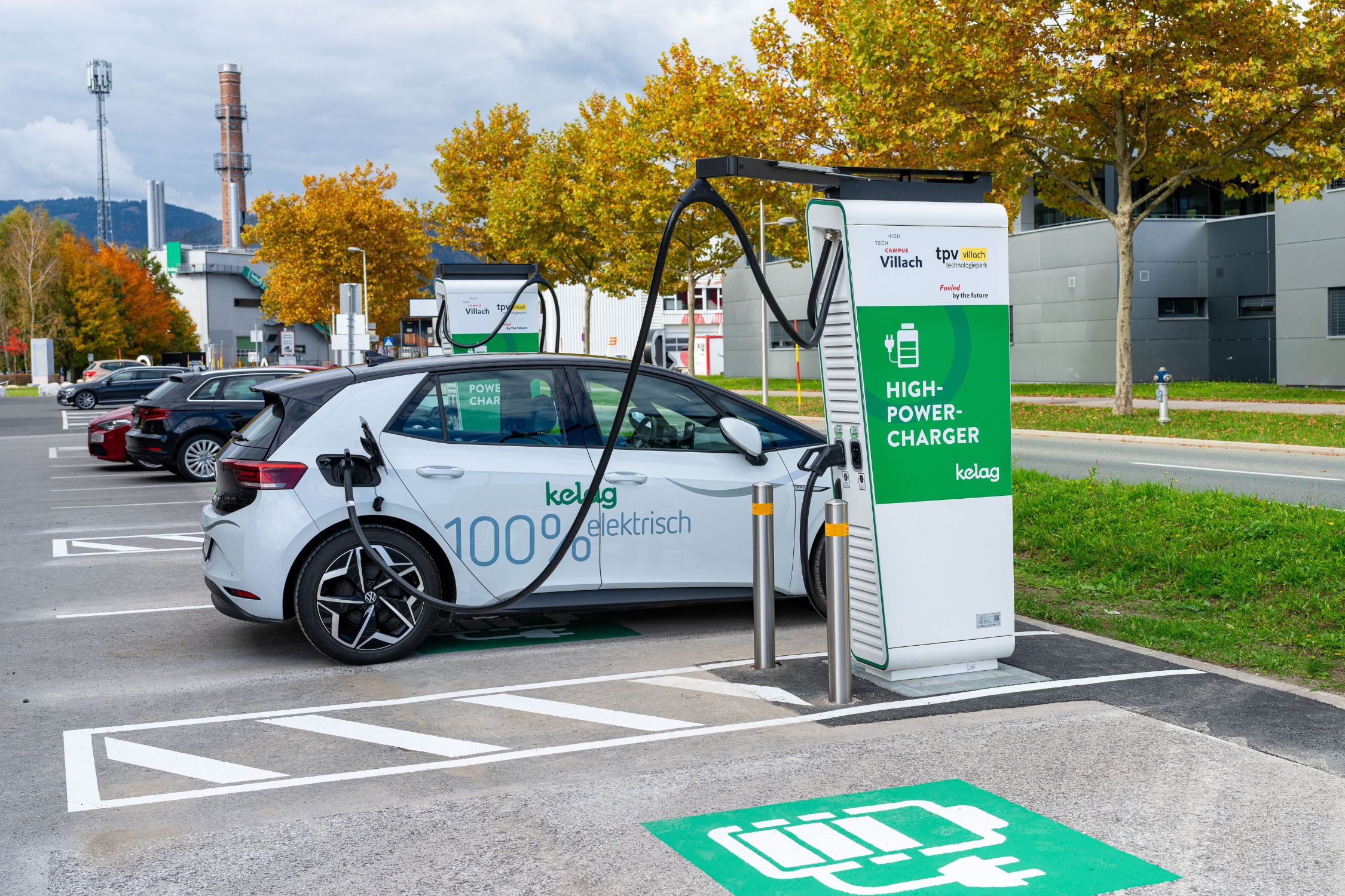 Schnellladestationen für E-Autos im Technologiepark Villach